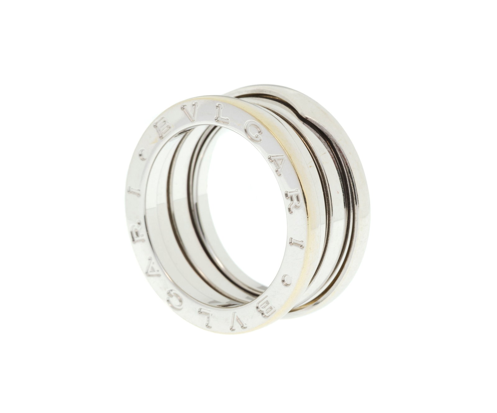 Bulgari, B.zero1, bague or gris 750, signée, doigt 51-11, 8g: Bulgari, B.zero1, bague or gris 750, signée, doigt 51-11, 8g Condition Bon état de conservation général. Présence de rayures et micro rayures d'usage normal.