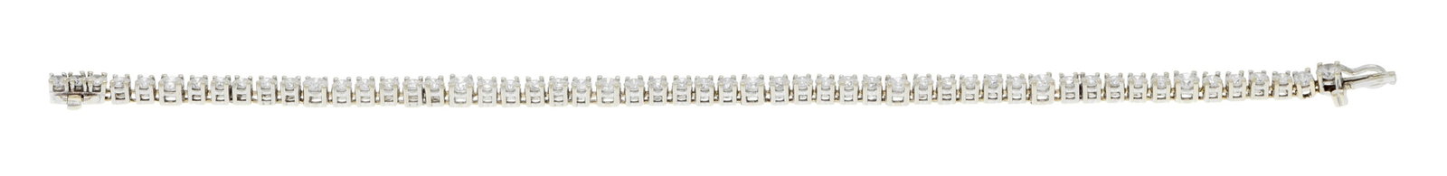 Bracelet rivière or gris 750 serti de diamants taille brillant, long. 17 cm, 10g - 2