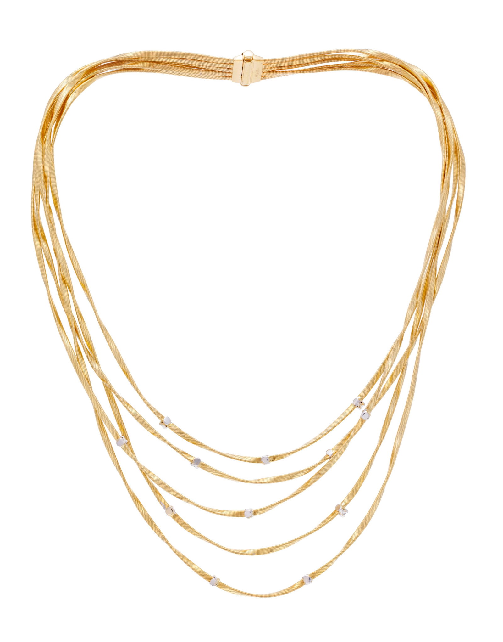 Marco Bicego, collier or 750 composé de bandes flexibles serties de diamants taille brillant, s - 3