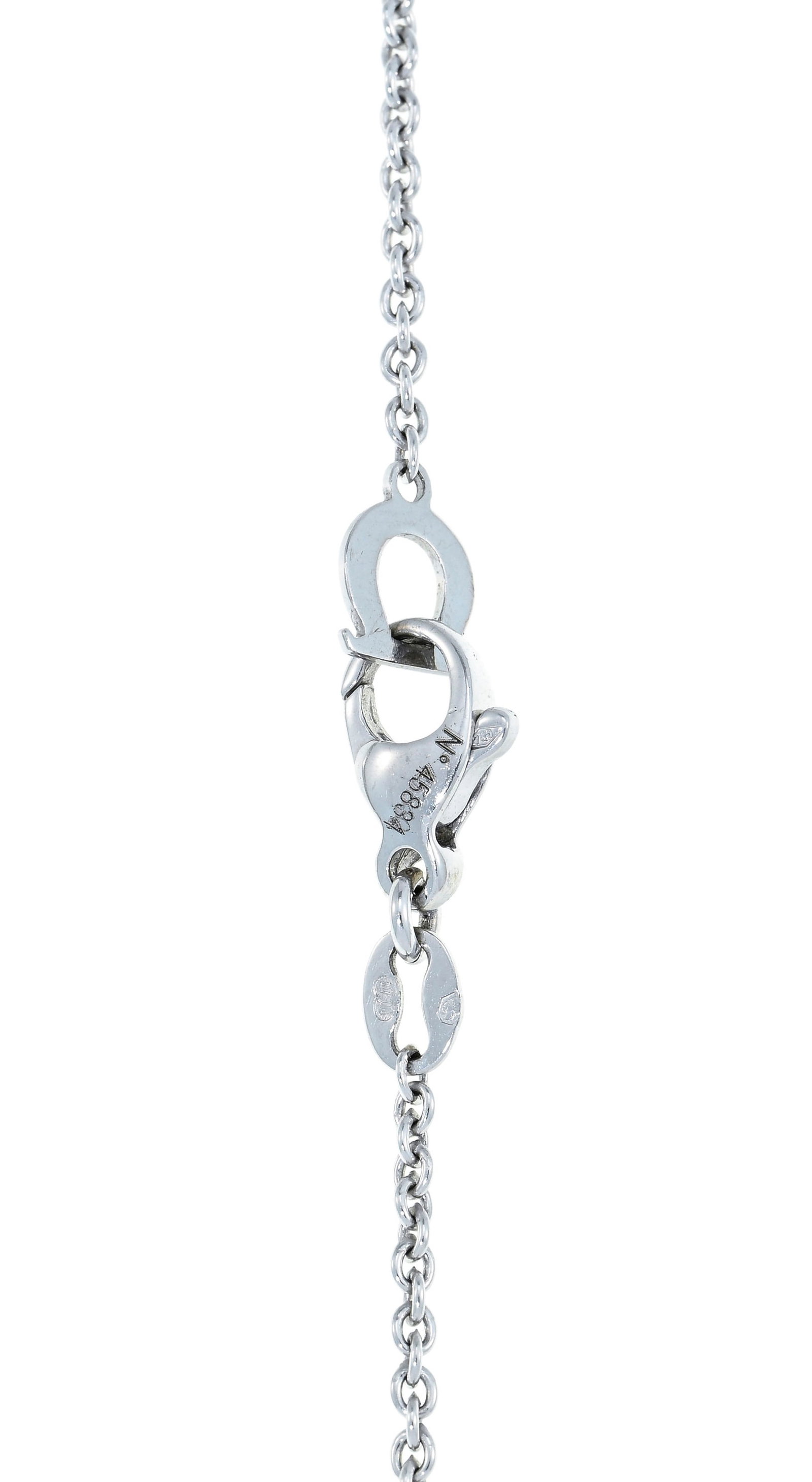 Omega, sautoir composé de deux chaînes or gris 750 retenant trois charms amovibles : la le - 5