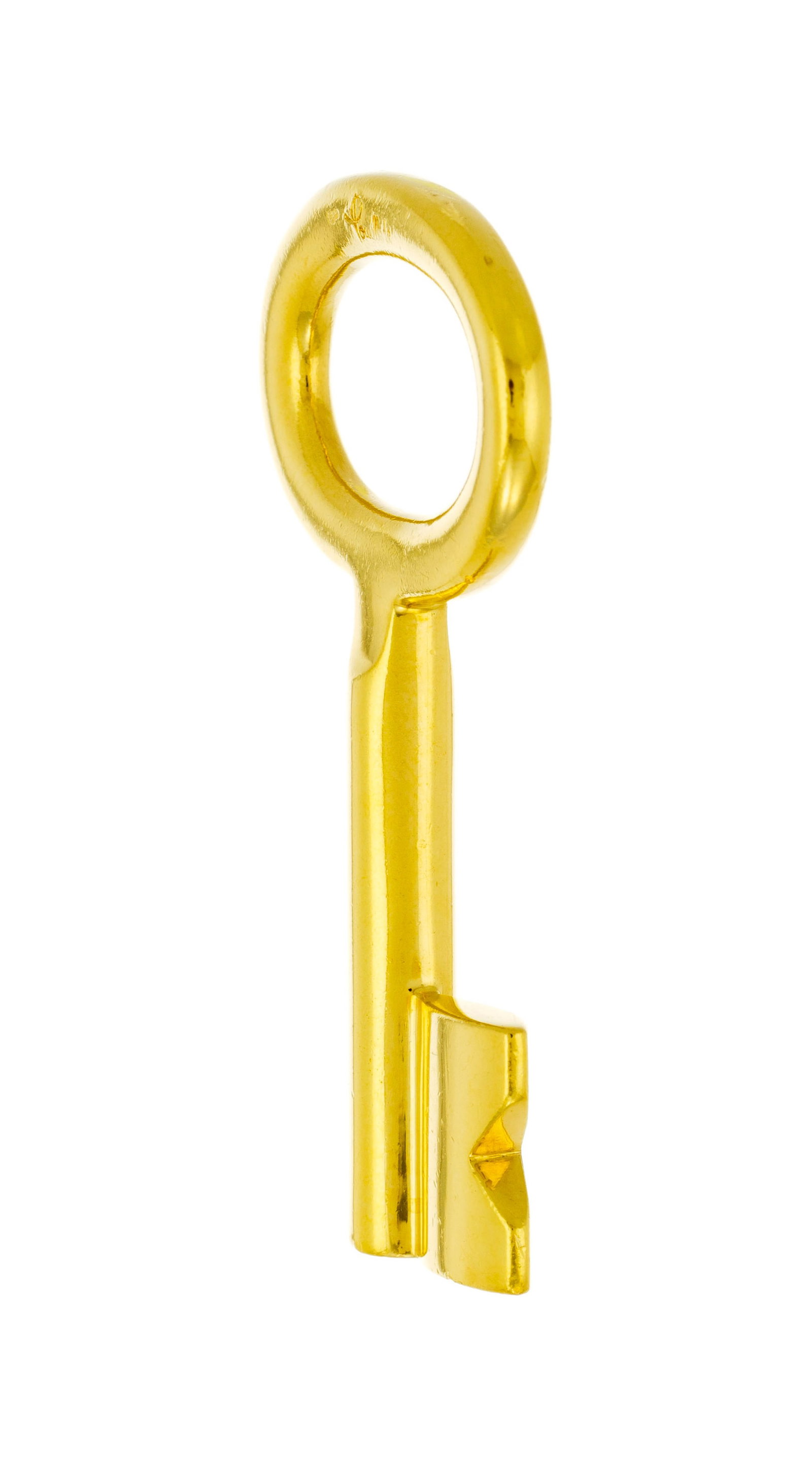 Pomellato, pendentif clef en or 750, signé, h. 5 cm, 19g - 2