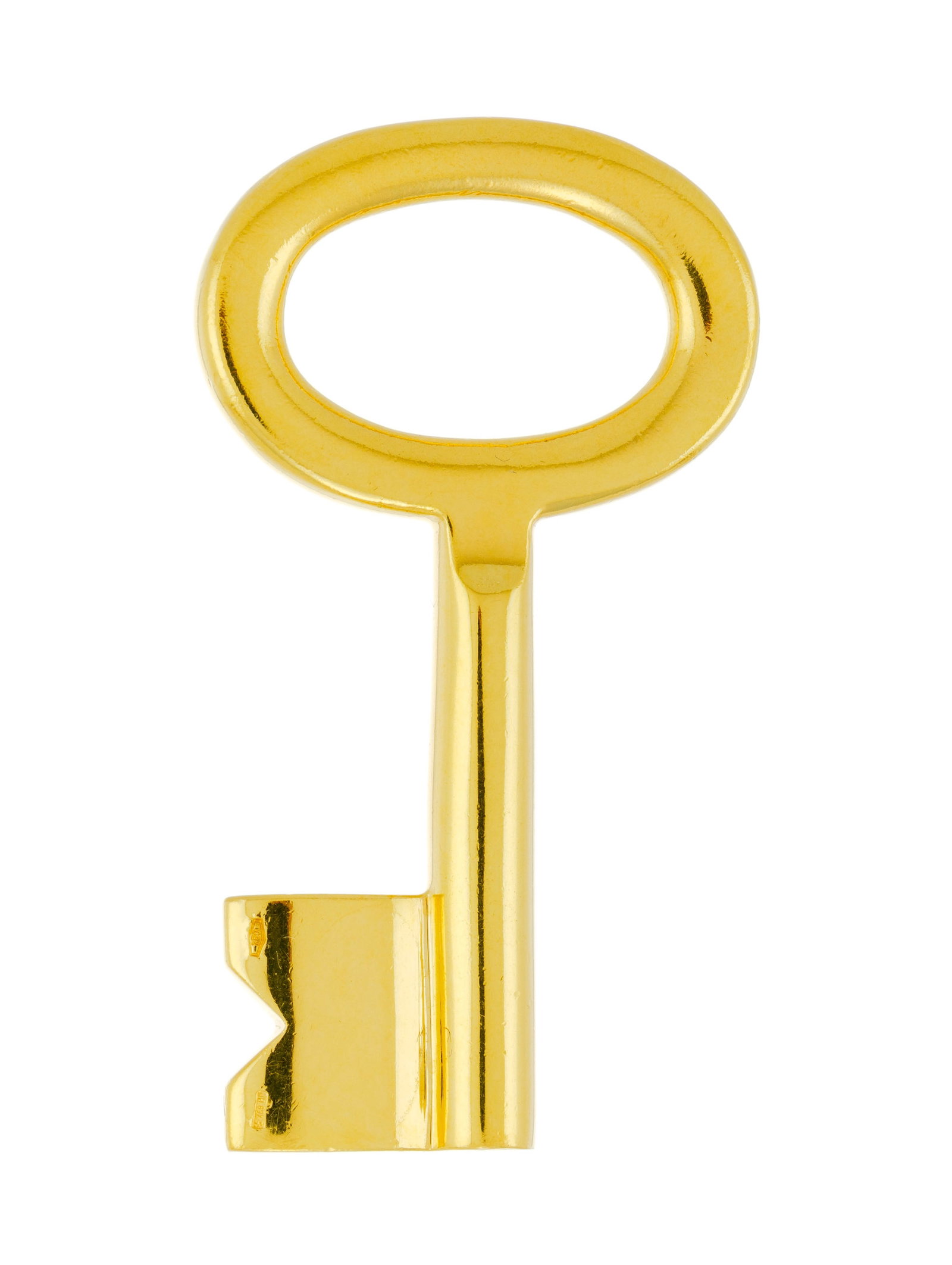 Pomellato, pendentif clef en or 750, signé, h. 5 cm, 19g - 3