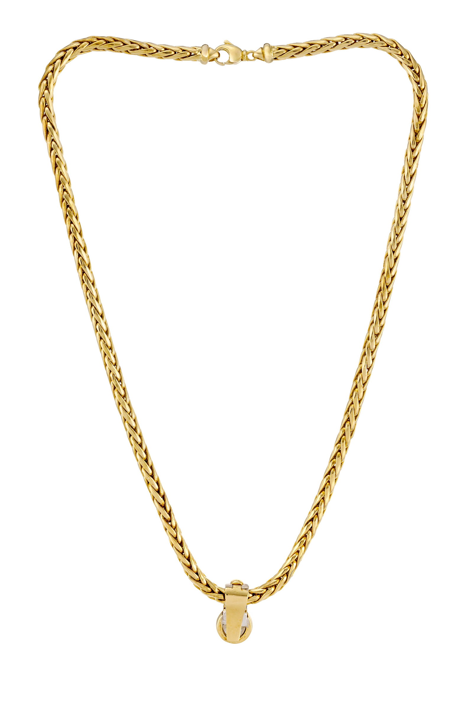 Gübelin, collier 2 ors 750 à maille palmier avec un centre détachable serti d'un diam - 3