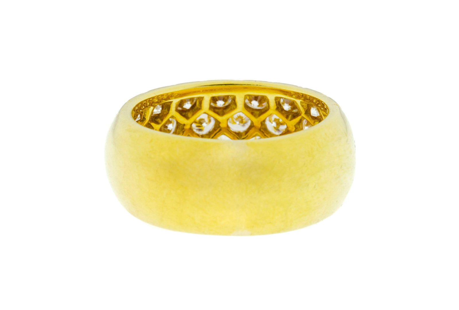 Bague or 750 sertie de diamants taille brillant, doigt 51-11, 7g - 3