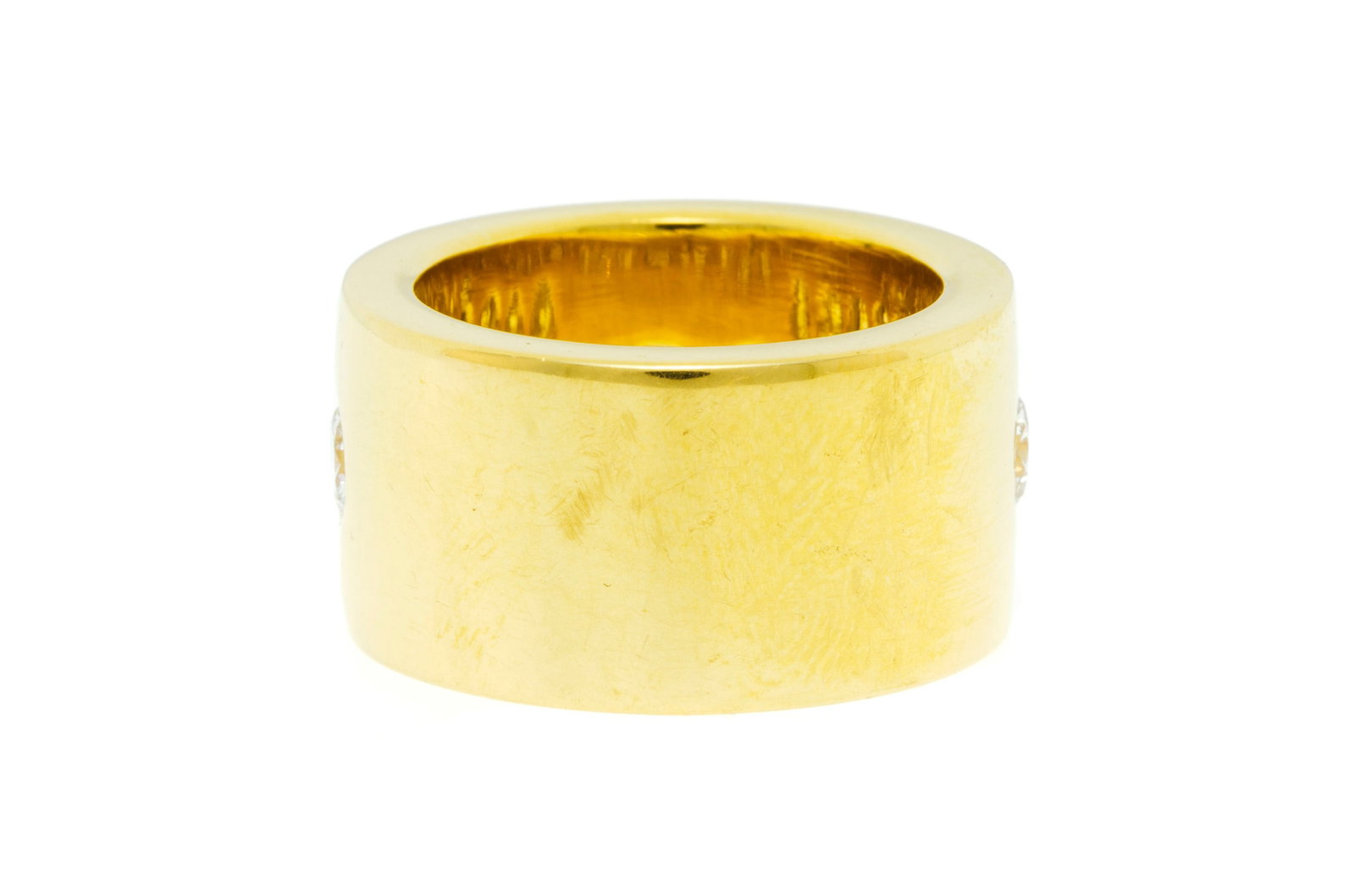 Anneau or 750 serti d'une ligne de diamants taille brillant, doigt 52-12, 27g - 3