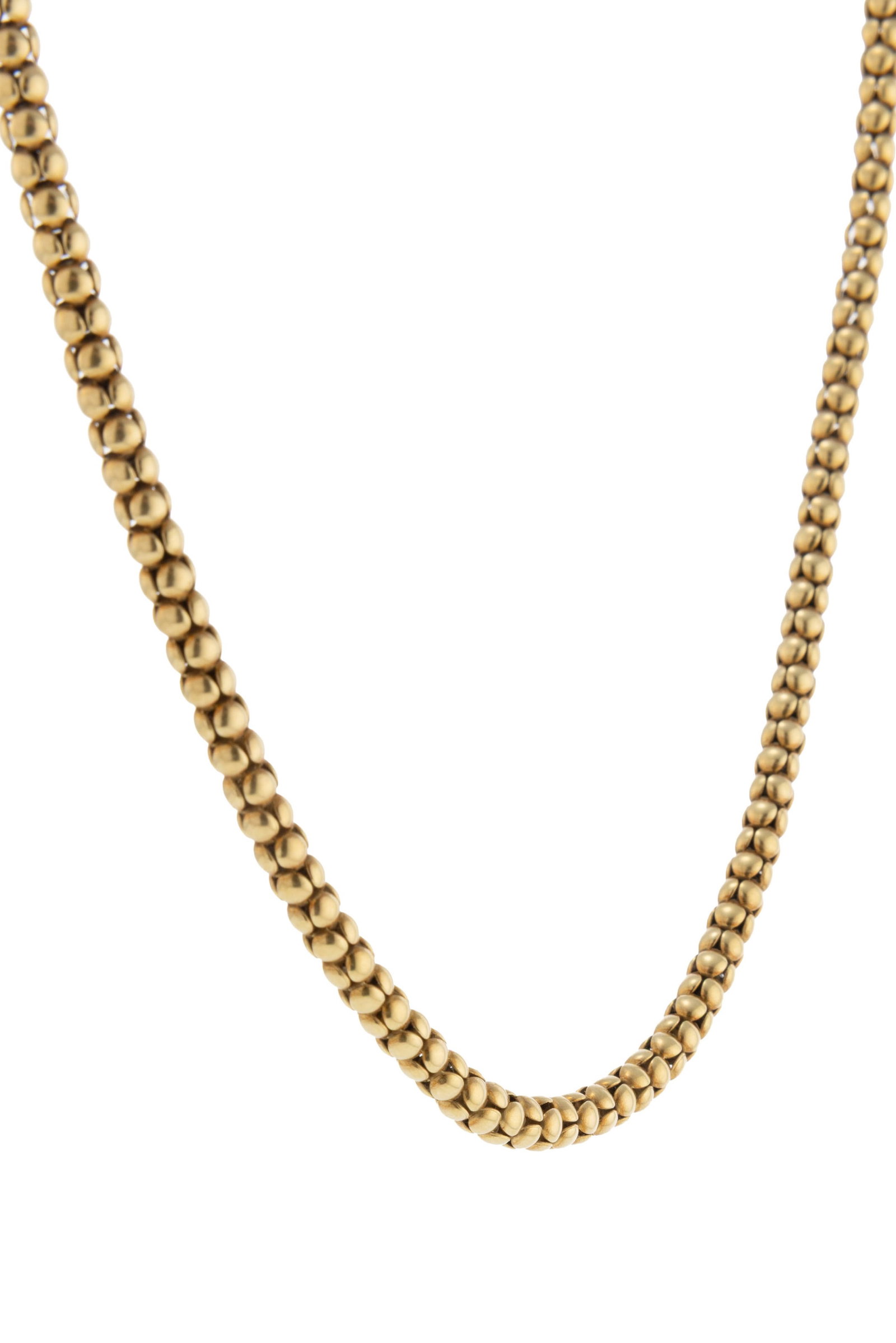 O.J. Perrin, collier or 750 composé de petits maillons bombés, signé, long. 45 cm, 19 - 2