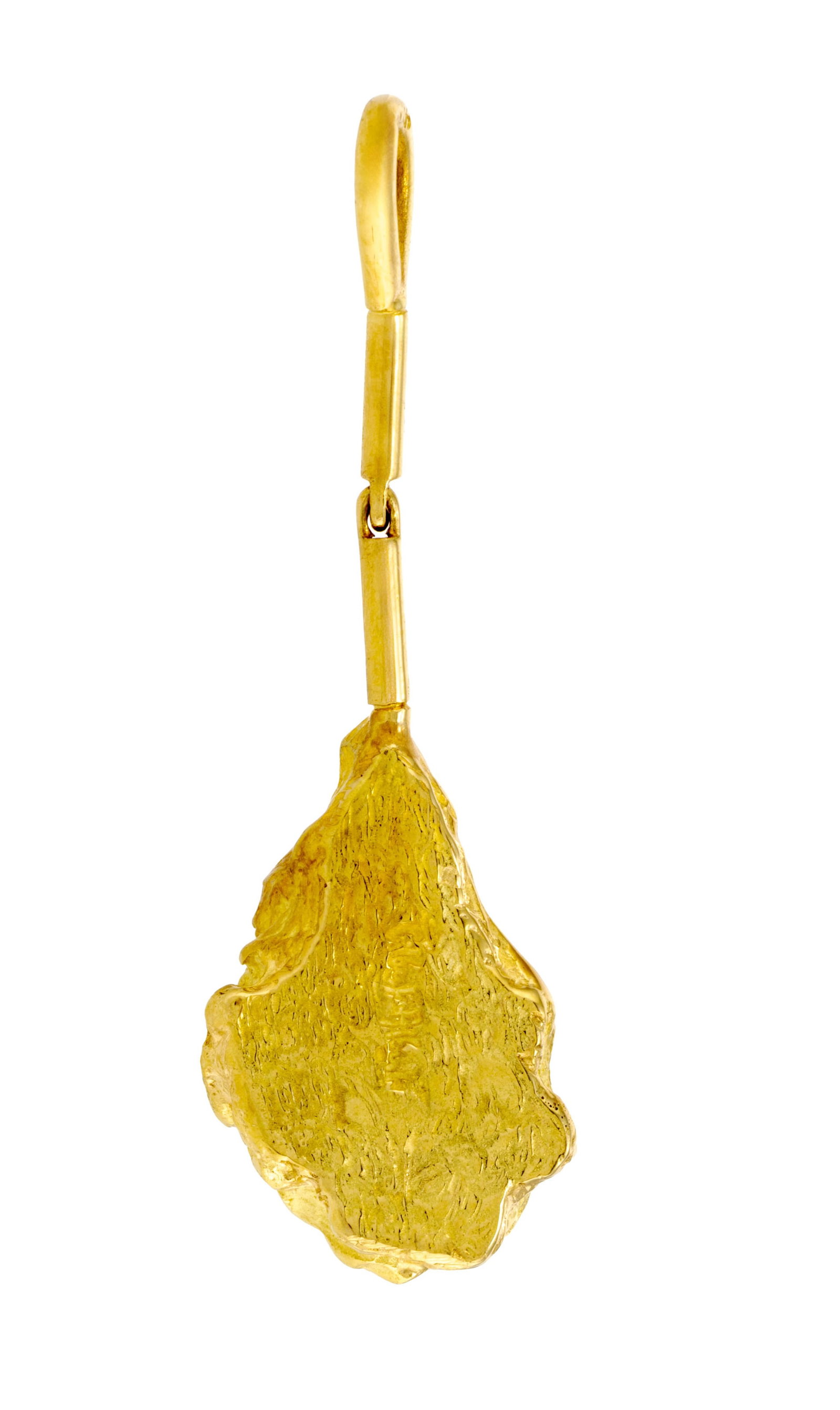 Gilbert Albert, pendentif or 750 texturé imitant une pépite sertie d'un diamant taille bri - 3
