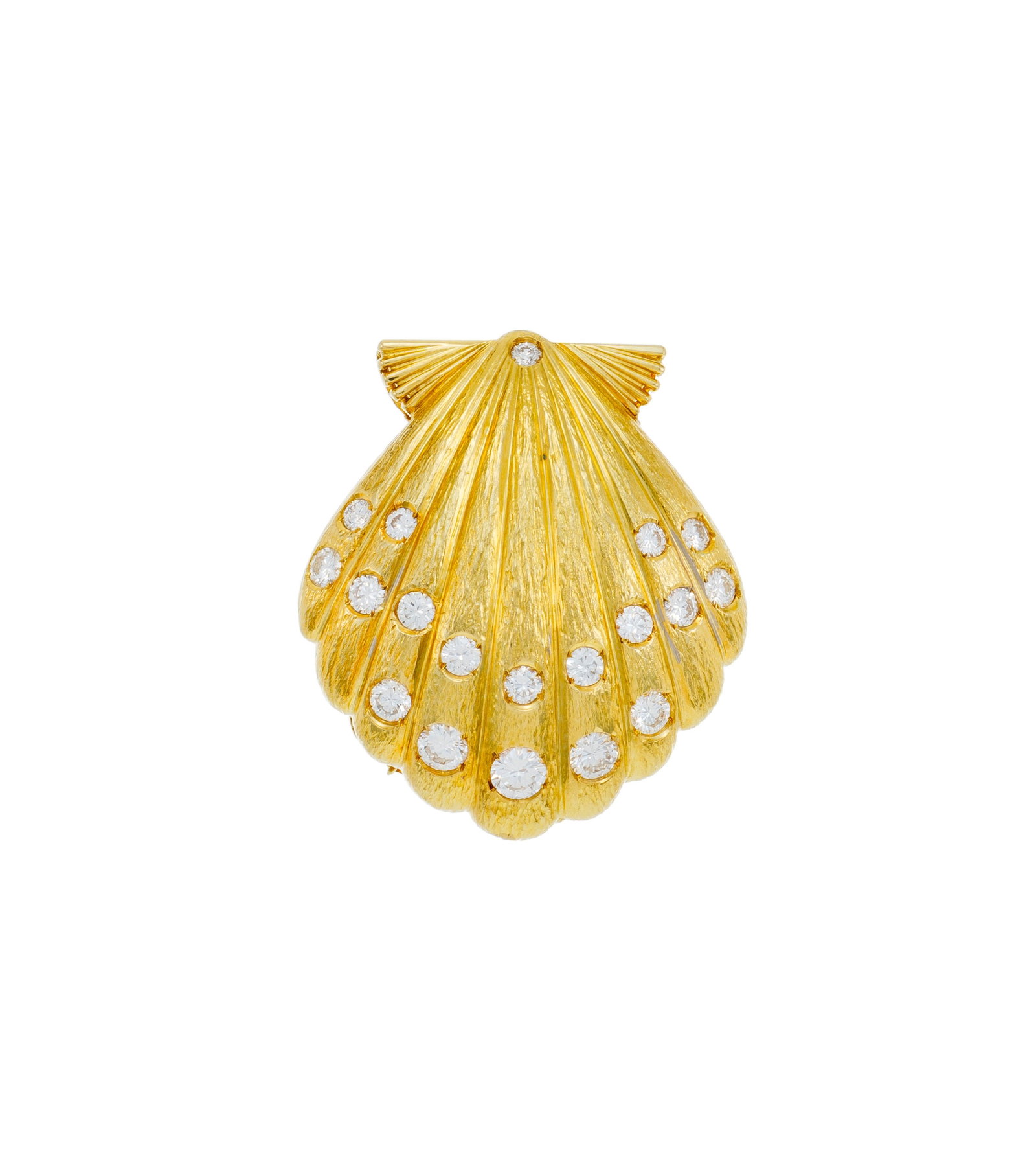 Collier 2 rangs de perles de culture blanches avec un fermoir coquille Saint-Jacques en or 750 textu - 3