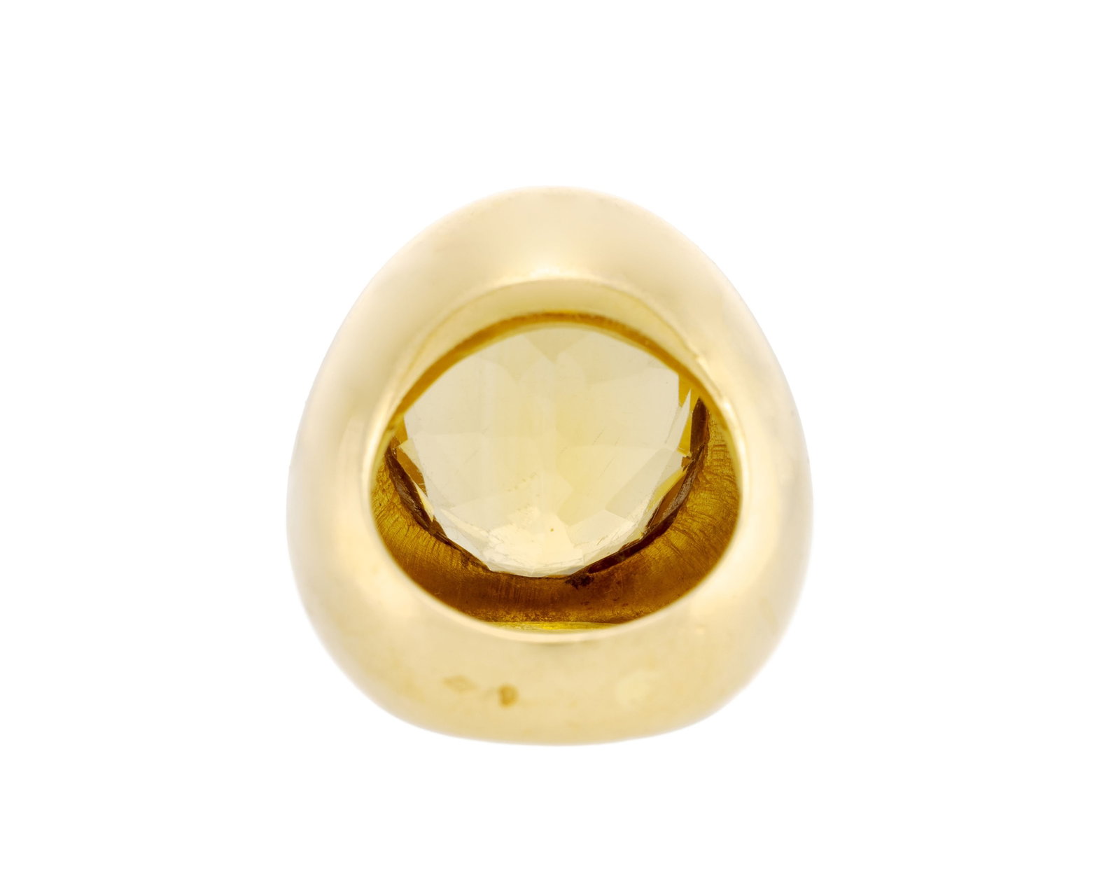 Chevalière or 750 sertie d'une citrine taille ovale, doigt 54-14, 26g - 3