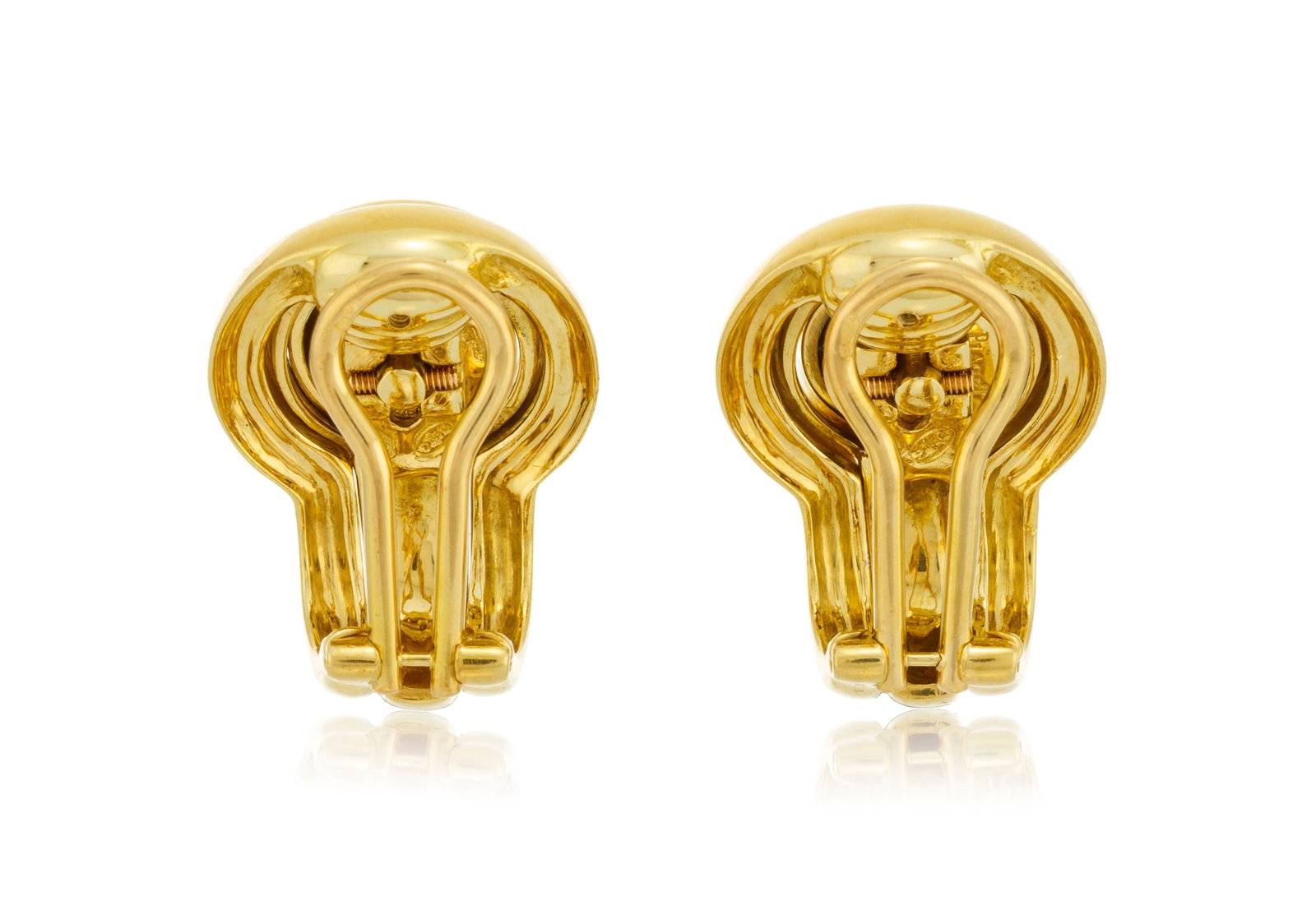 Piaget, paire de clips d'oreilles or 750 godronné avec deux éléments interchangeables - 3