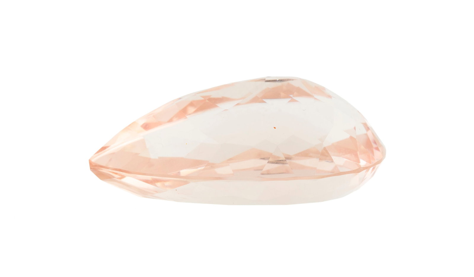 Une morganite taille goutte sur papier de 135.16 ct - 2