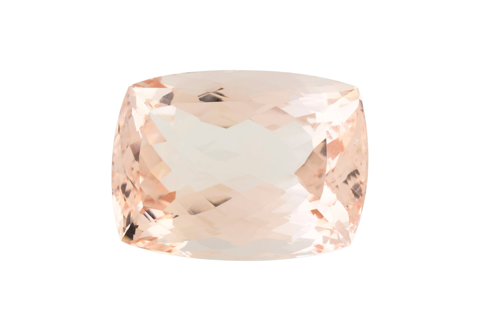 Une morganite taille coussin rectangulaire sur papier de 152.01 ct: Une morganite taille coussin rectangulaire sur papier de 152.01 ct Condition Bon état général, présence de deux éclat sur le rondiste