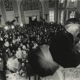 Neal Slavin, SPE portrait, 1974: Neal Slavin, Group Portrait of the Society of Photographic Education National Meeting at the George Eastman House, 1974. vintage gelatin silver print, 10 x 10 inches on a 14 x 11 inch sheet. Signed,