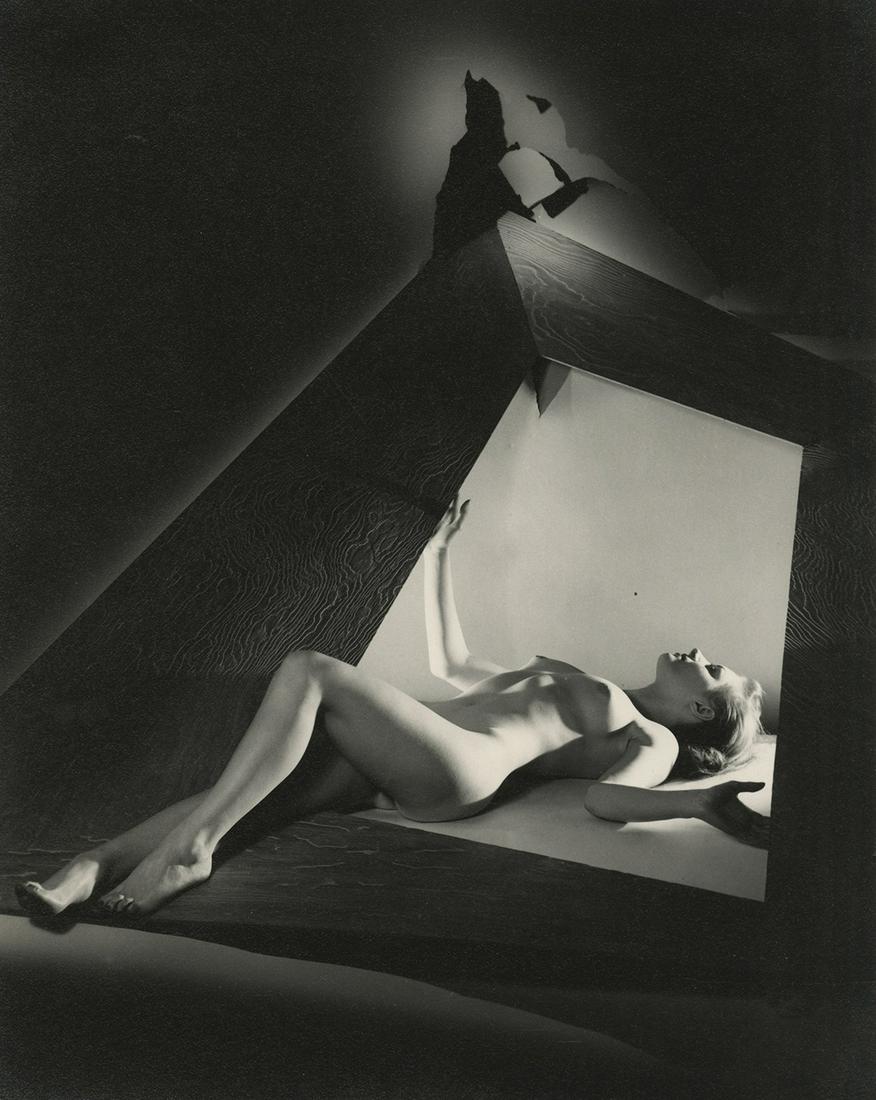 Wellington Lee, Nude in a Frame, c. 1950s: Wellington Lee, Nude in a Frame, c. 1950s. vintage gelatin silver print, 10 x 8 inches. Signed, titled, dated, and stamped on the print verso. Condition is excellent Modernist Nude, Mid-Century Modern