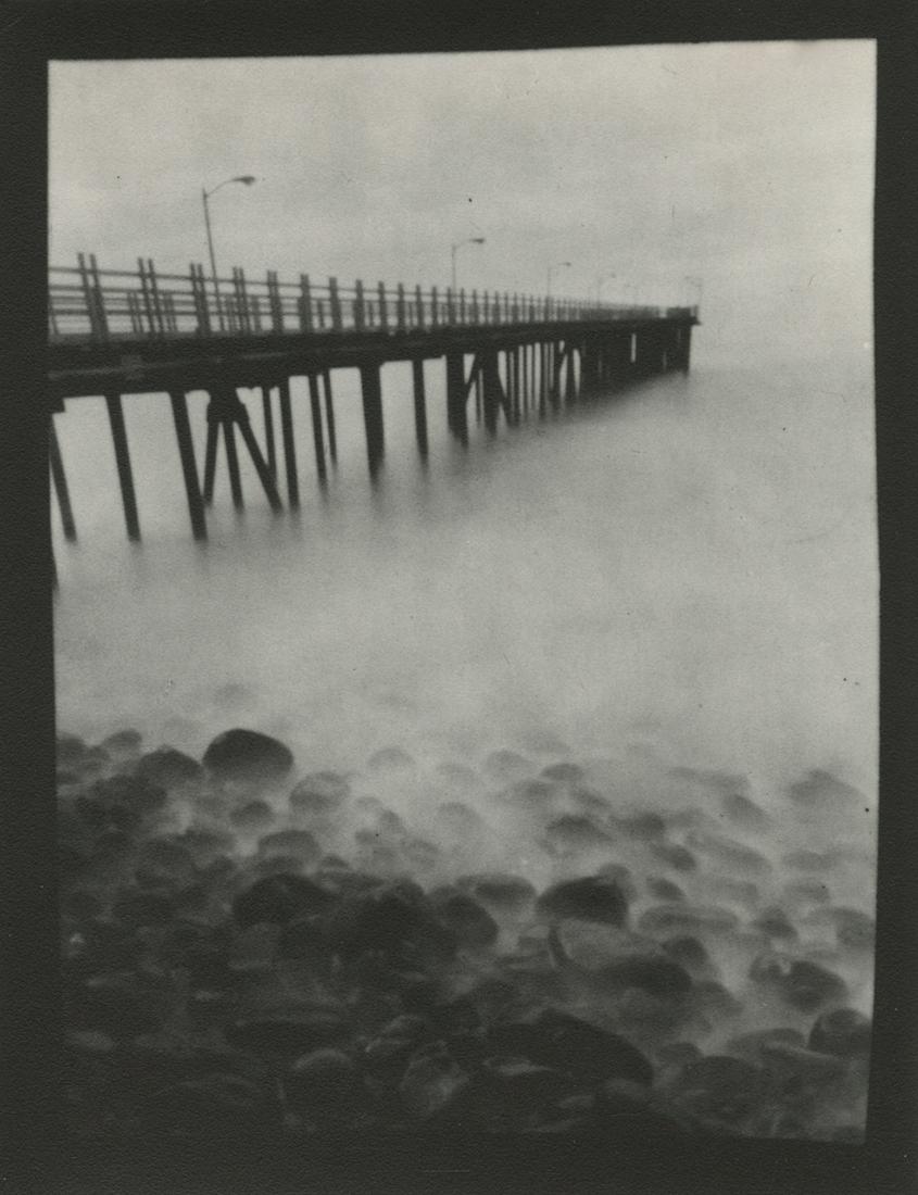 Ruth Thorne-Thomsen , untitled, 1978: Ruth Thorne-Thomsen, untitled (Pier), 1978. vintage gelatin silver print, 5 1/2 x 4 inches. Signed and dated on the print verso. Condition is excellent, less small corner chip, bottom right and mounti
