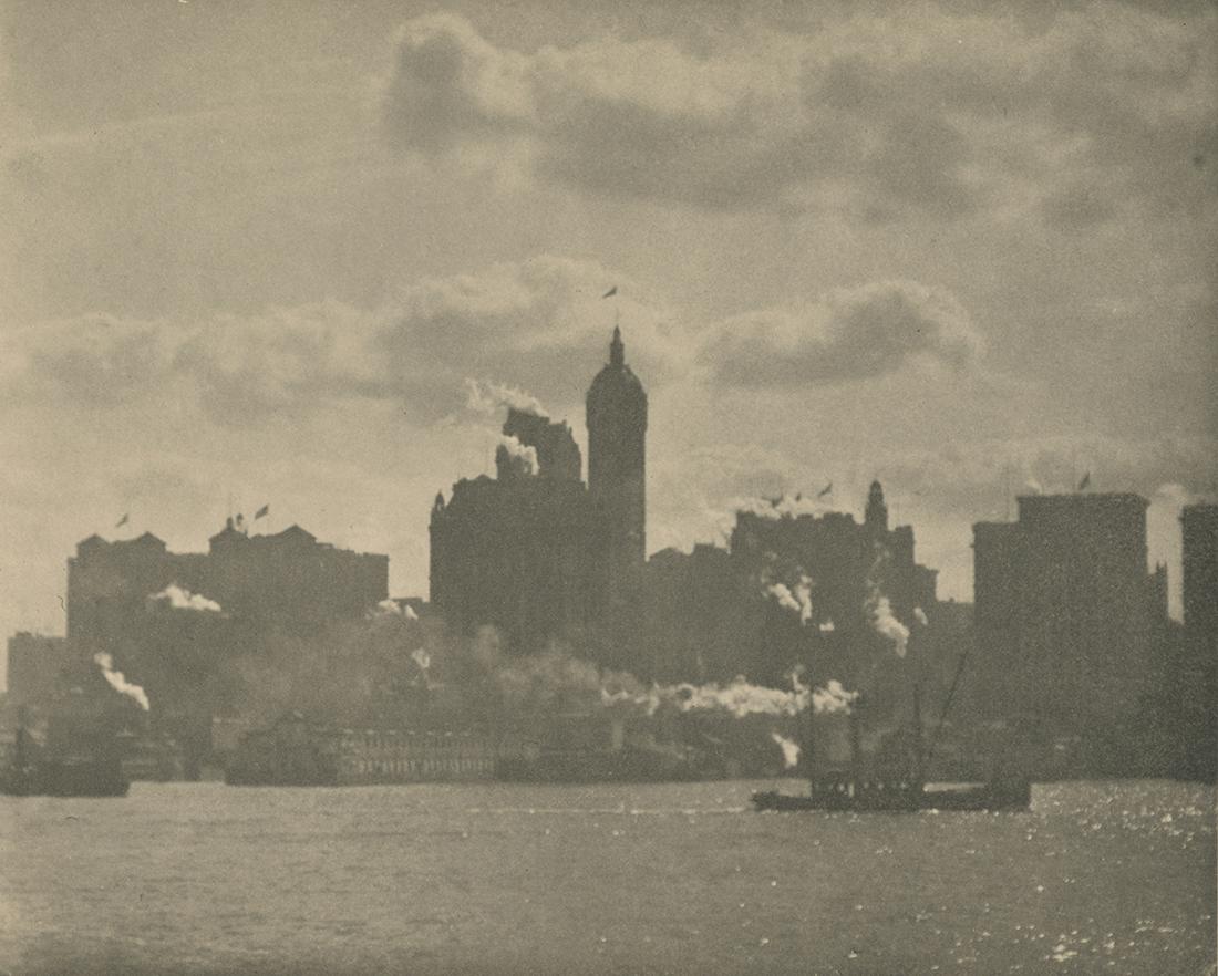 Alfred Stieglitz, Lower Manhattan, 1910: Alfred Stieglitz, Lower Manhattan, 1910 (1911), vintage photogravure from Camera Work #36, 6 1/4 x 7 3/4 inches. Condition is excellent New York City, Urban Landscape, City View, Camera Work, Camera N