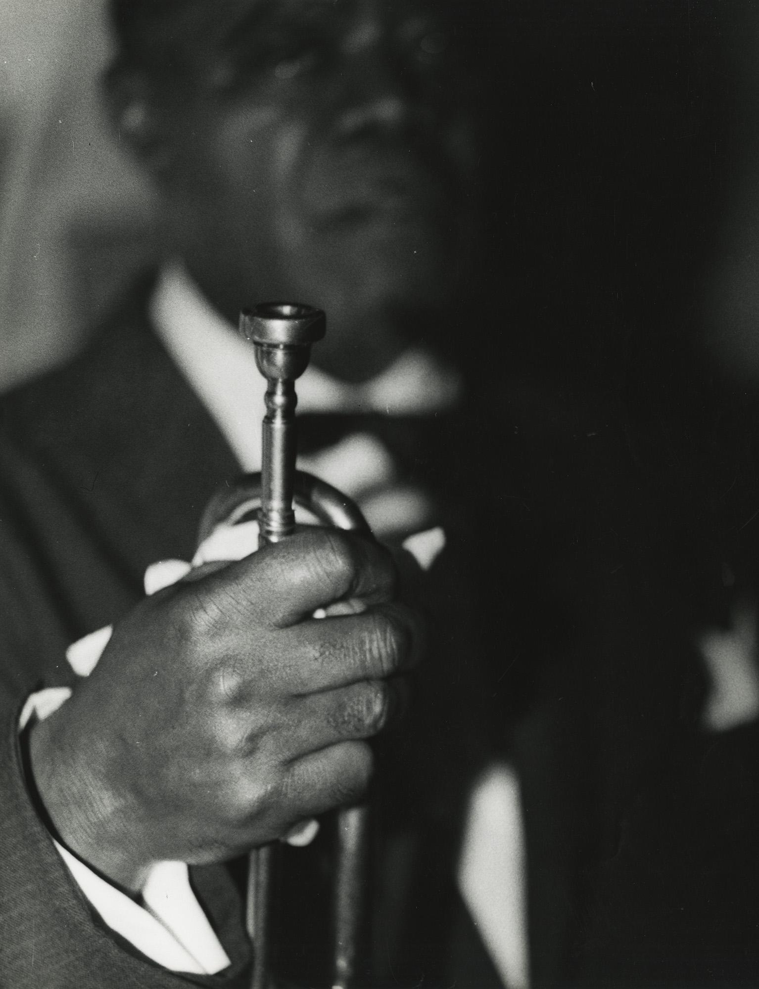 Boris Dobro, Louis Armstrong, c. 1960: Boris Dobro, portrait of Louis Armstrong, c. 1960. vintage gelatin silver print, 19 x 15 inches. Conditon is very good, lesss small handing dings. Jazz, Musican, Trumpeter, Satchmo