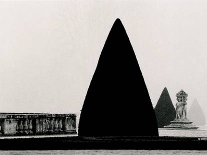 Michael Kenna, Cherubs, 1998: Michael Kenna, Cherubs, Vaux-Le-Vicomte, France, 1998. toned gelatin silver print, 6 1/2 x 9 1/2 inches, matted 20 x 16 inches. Signed on the mount recto and with the edition stamp on the mat verso. E