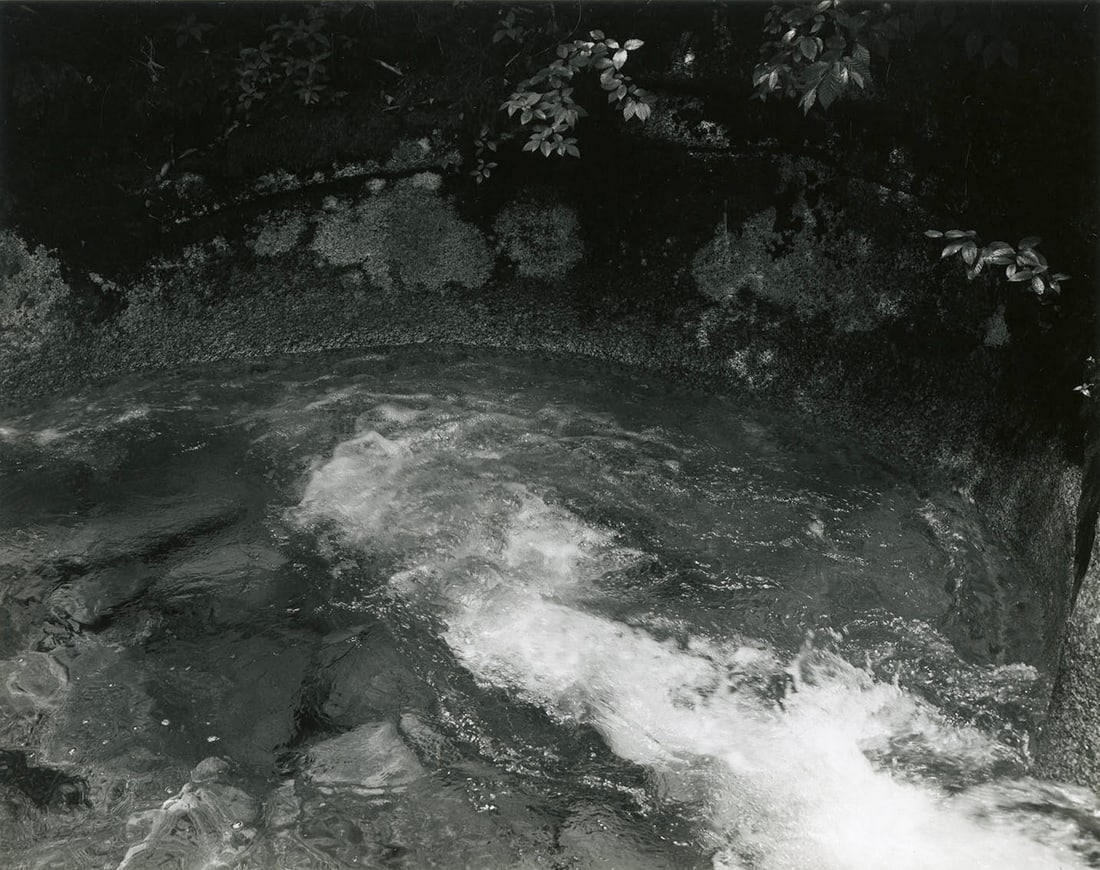 Paul Caponigro, Water Pool, 1960: Paul Caponigro, Water Pool, White Mts., New Hampshire, 1960. gelatin silver print fromPortfolio One: 12 Photographs. Print measures: 7 5/8 x 9 5/8 inches, mounted 14 x 17 inches. Signed on the mount r