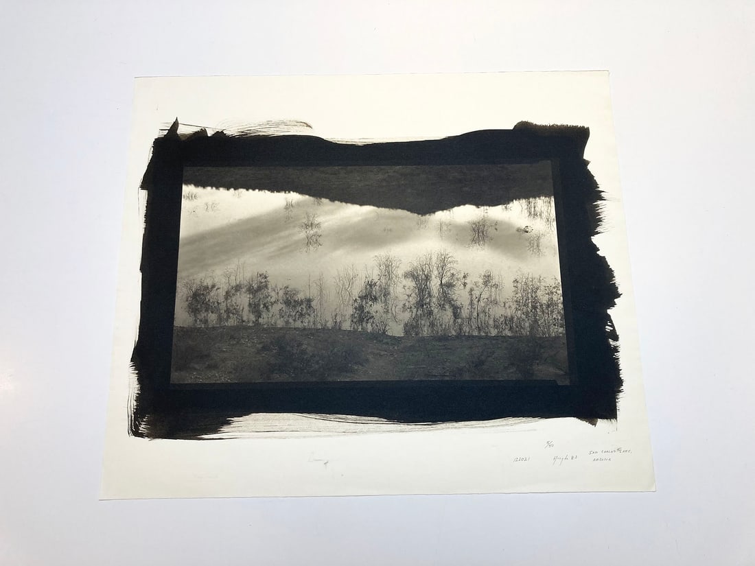 Dick Arentz, San Carlos Lake, 1983: Dick Arentz, San Carlos Lake, AZ, 1983. platinum print, 12 x 20 inches on a 22 x 27 inch sheet. Signed, titled and dated on the print recto. Edition 5/50. Condition is excellent Large format contact p