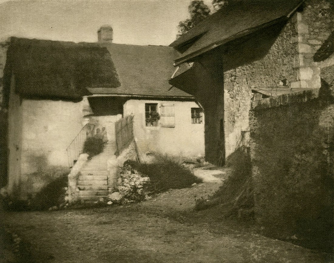 George Davison, Aix-les-Bains, 1909: George Davison, House near Aix-les-Bains, 1909. vintage photogravure from CameraWork No. 28, 1909. 6 x 7 1/2 inches. Condition is excellent France, French Domestic Architecture, Country Scene, Pictori