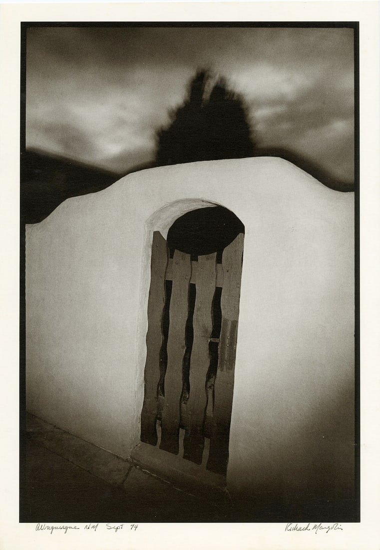 Richard Margolis, New Mexico, 1974: Richard Margolis, Albuquerque, New Mexico, 1974. vintage gelatin silver print, 16 x 11 1/2 inches. Signed on the print recto. Condition is excellent Southwest Architecture, Doorway Margolis received a