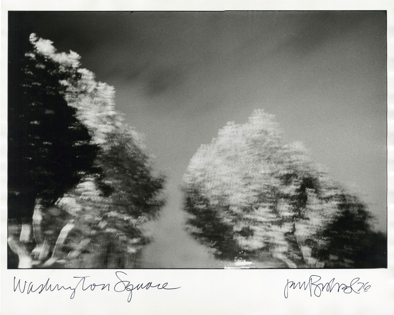 Jerry Burchard, Washington Sq., 1977: Jerry Burchard, Washington Square, 1977. vintage gelatin silver split-toned print, 16 x 20 inches. Signed on the print recto. Condition is excellent Night Photography, San Francisco, 1970s Photography