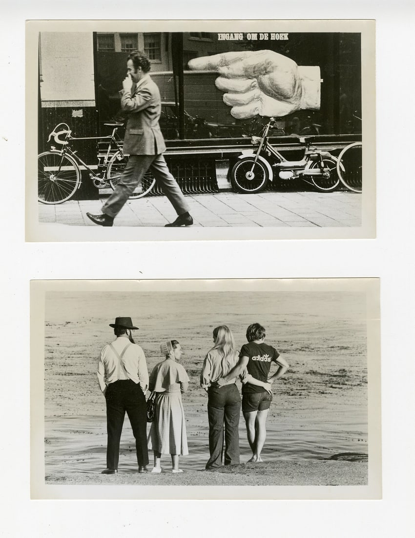 Elliott Erwitt, 2 photographs, 1978: Elliott Erwitt, two 5 x 8 inch gelatin silver prints on fiber paper, 1978. Photographers credit stamp on the verso. Condition is excellent Street Photography, Documentary Photography, Magnum, Photojou