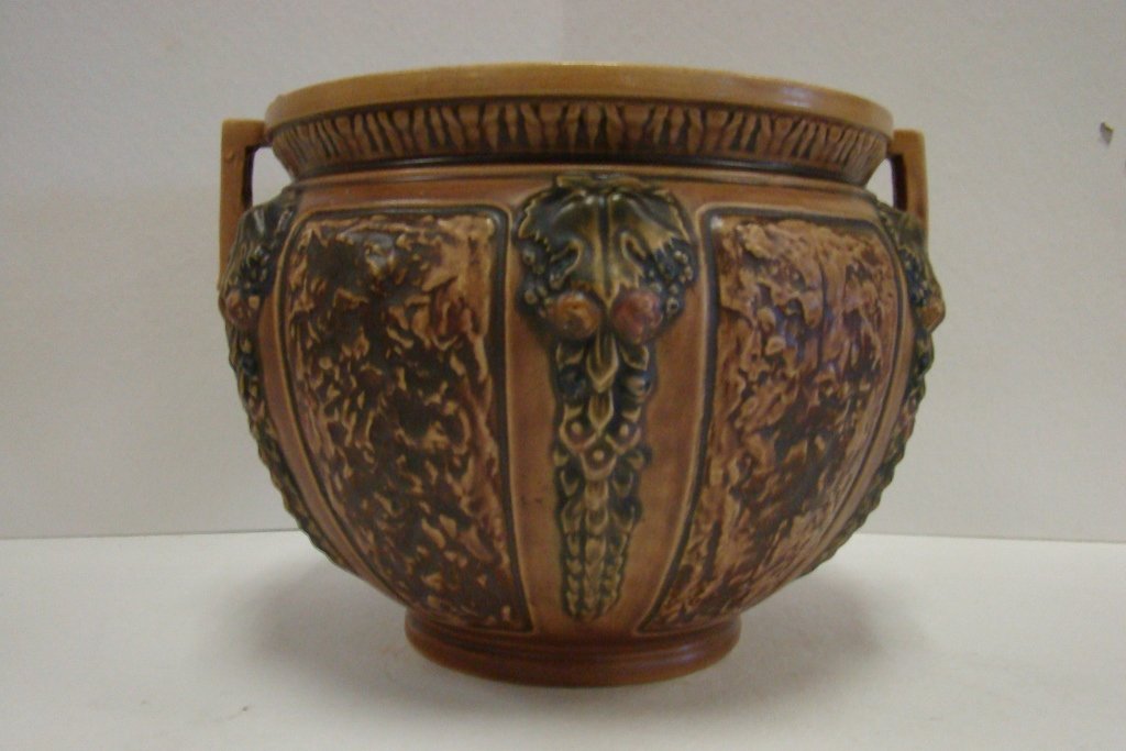 Roseville Florentine Jardinaire 1924 with ink stan: ink stand