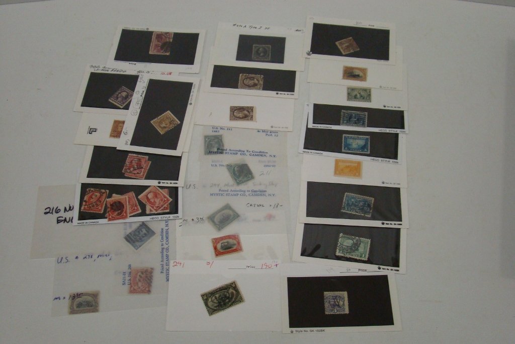 A group of older U.S. stamps