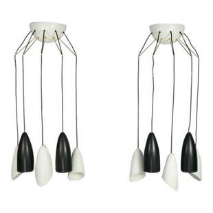 Roberto G Rida Sconces: Roberto Giulio Rida Contemporary Adjustible 5 Cones Sconces. only one pair ever produced Height: 45" / 114.3cm Depth: 9" / 22.86cm Width: 17" / 43.18cm