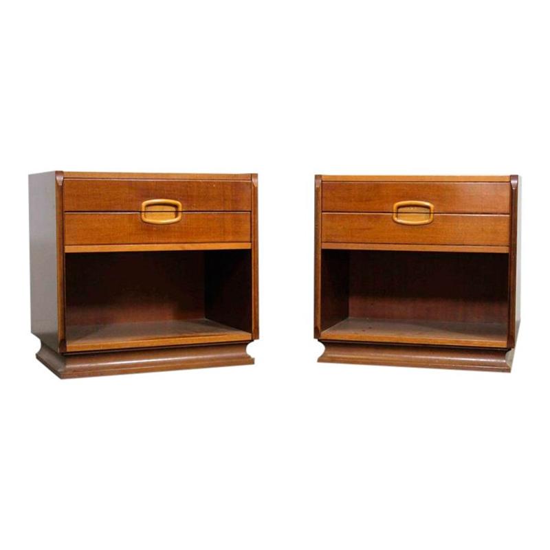 Pair Wood Nightstands (1 of 8)