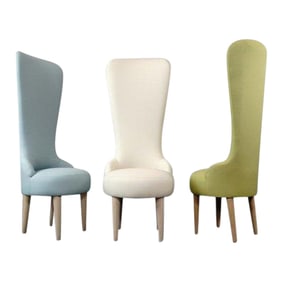 3 High Back Slipper Chairs