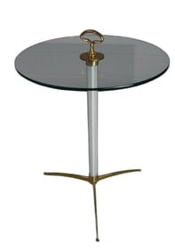 White Glass Side Table #2