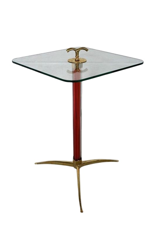 Red Glass Side Table #2 (1 of 8)