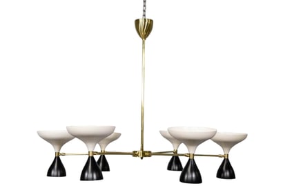 6 Arms Brass Chandelier