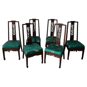 6 Dragon Motif Chairs