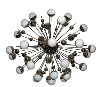 Large Nickel Sputnik Chandelier by Fedele Papagni