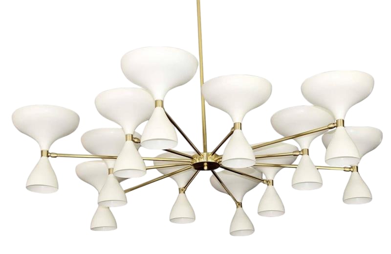 12 Arms Ivory Cone Chandelier (1 of 4)