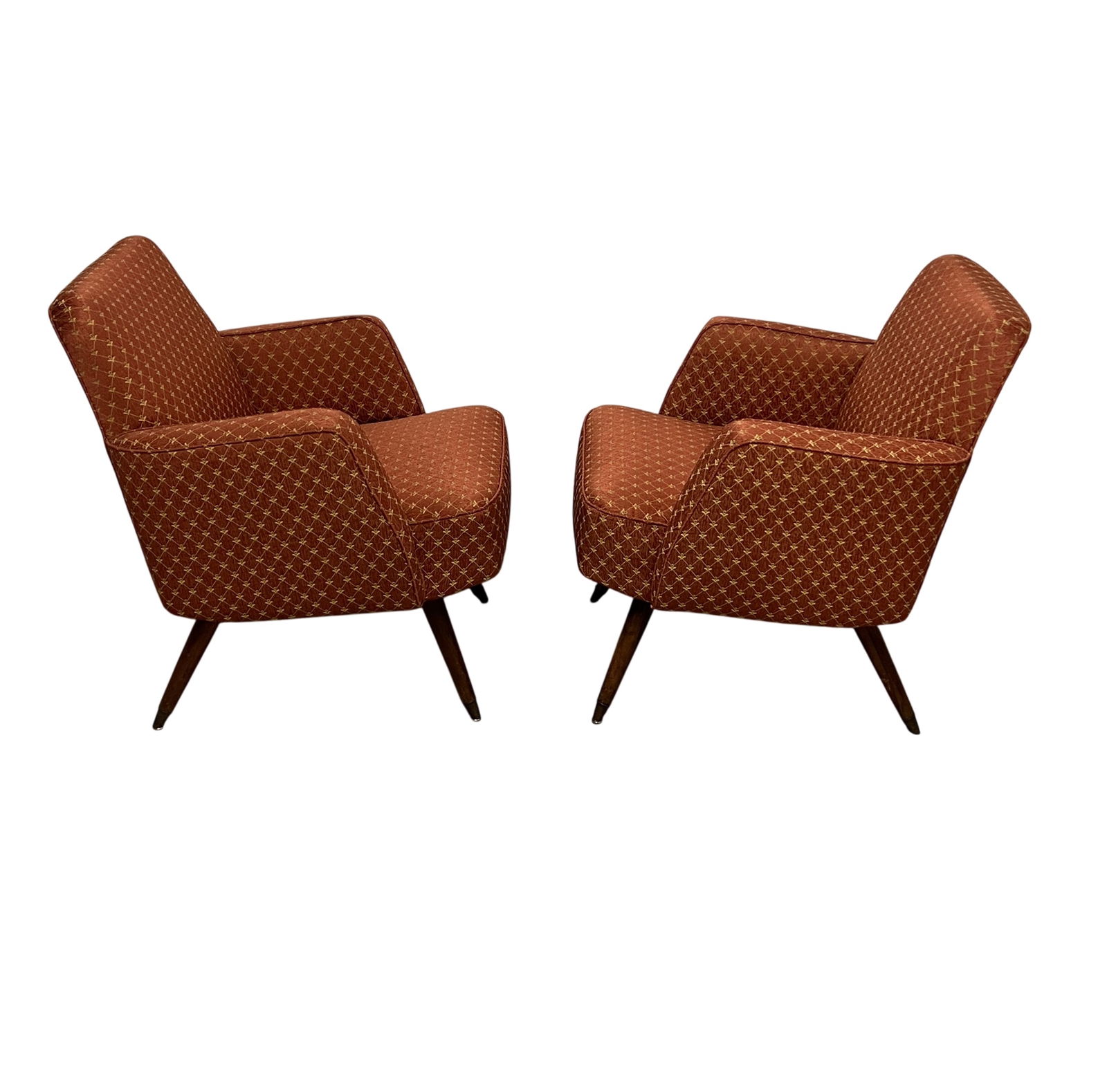 Pair of Italian Mid Century Modern Lounge Chairs (1 of 8)