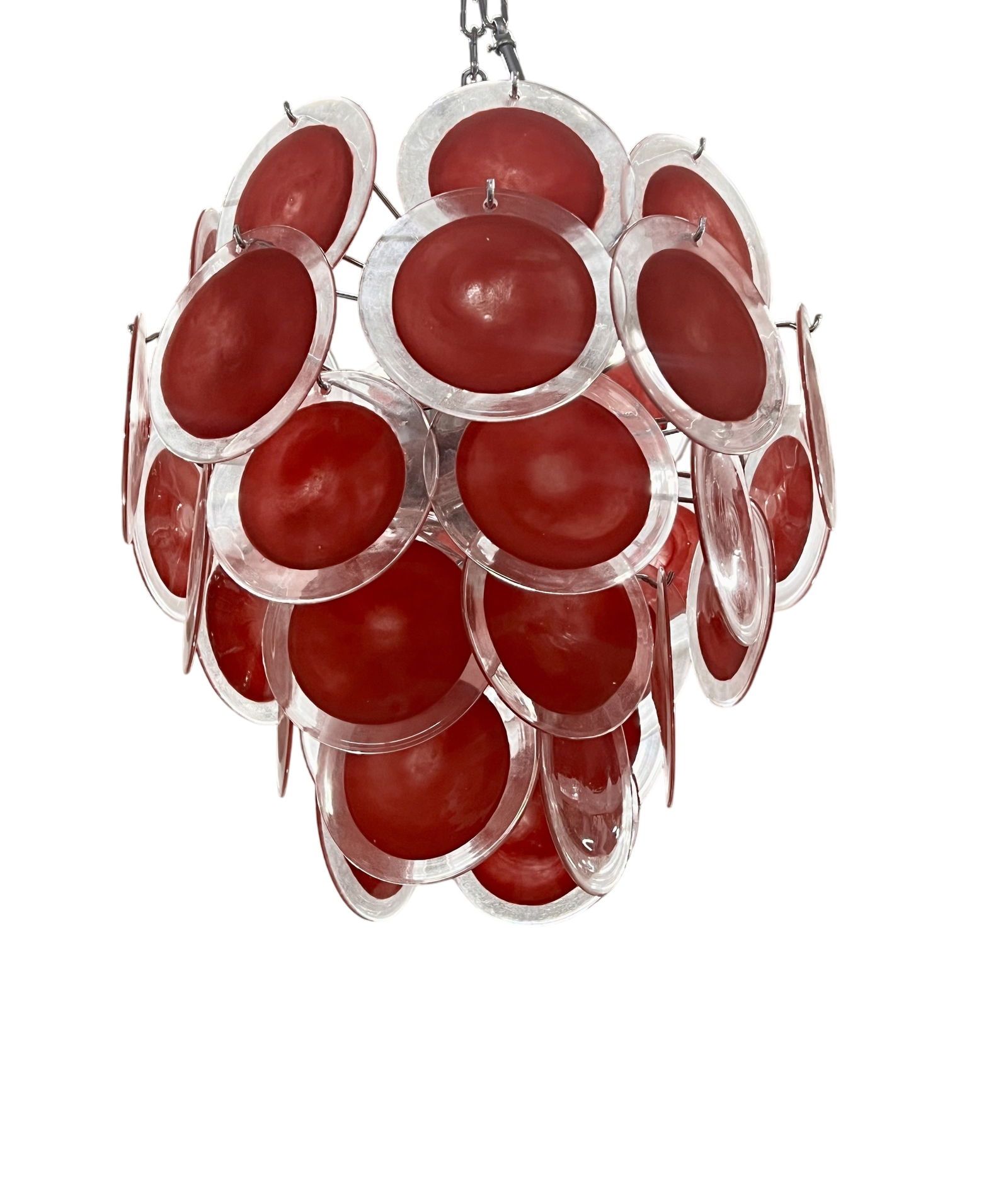 Red Vistosi Murano Chandelier (1 of 6)