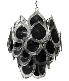 Black Vistosi Murano Chandelier