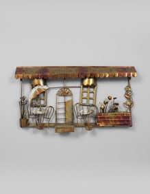 Art Deco Café Bistro Wall Sculpture