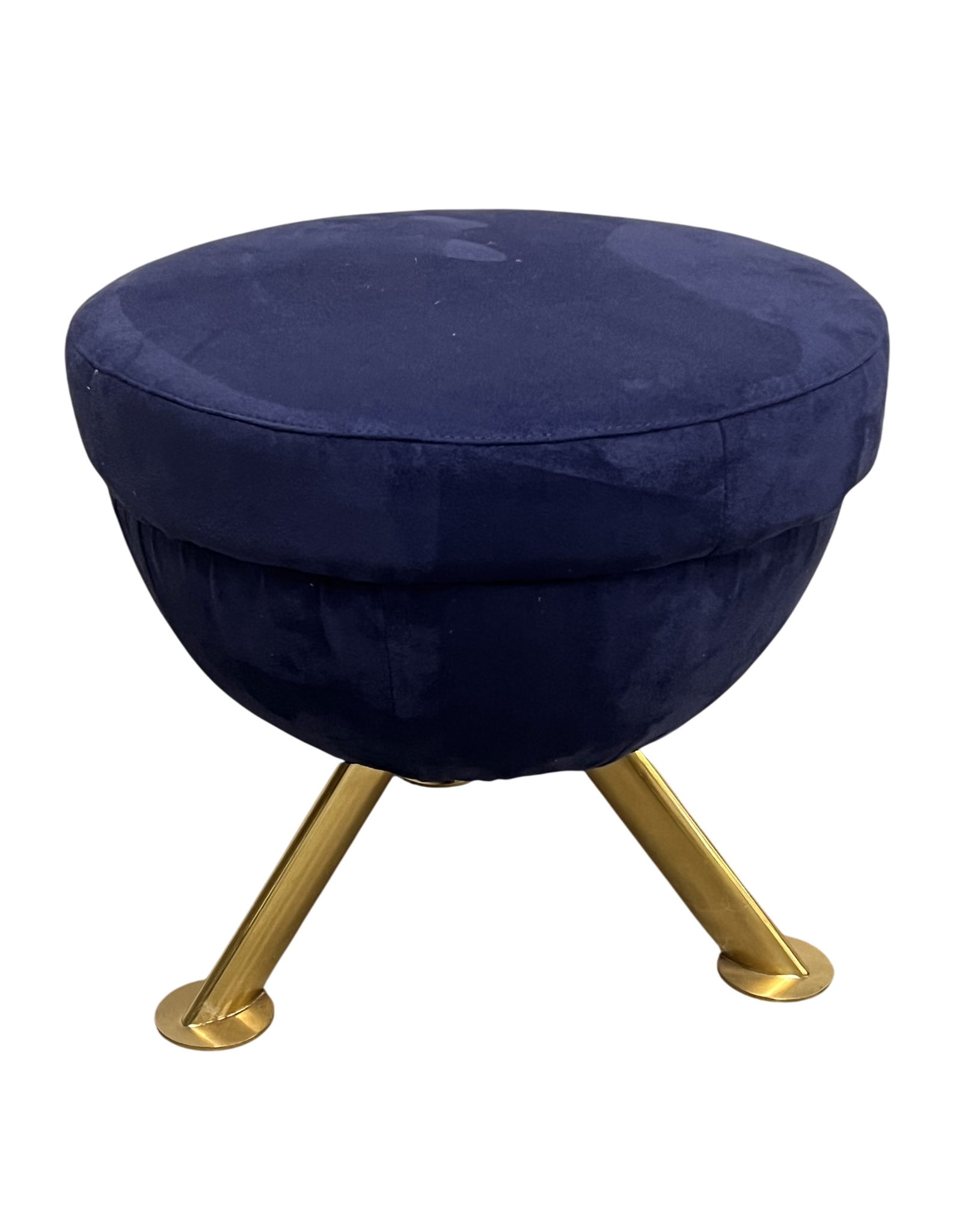 Italian Small Stool: Completely restored and reupholstered Italian Stool. Other colors and pairs available if interested