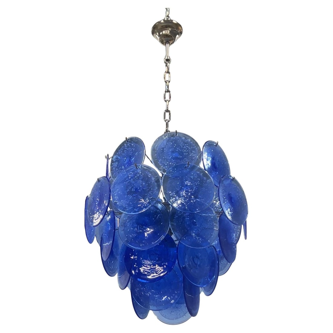 Blue Vistosi Murano Chandelier (1 of 4)