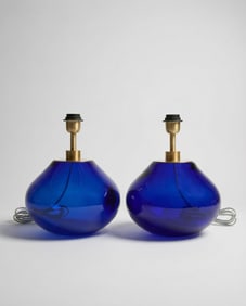 Glass Blue Table Lamps