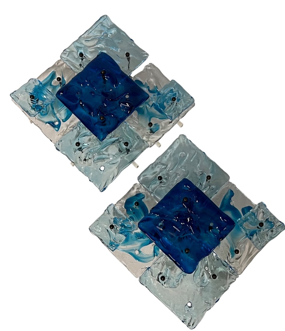 Venini Patchwork Murano Glass Sconces (1 of 8)