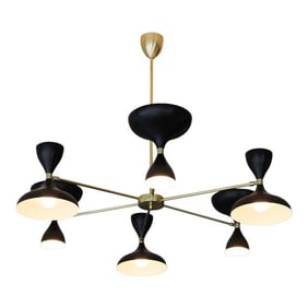 6 Arms Brass Chandelier