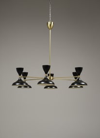 6 Arms Brass Chandelier