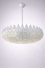 Polyhedron Giudecca Chandelier Opaline